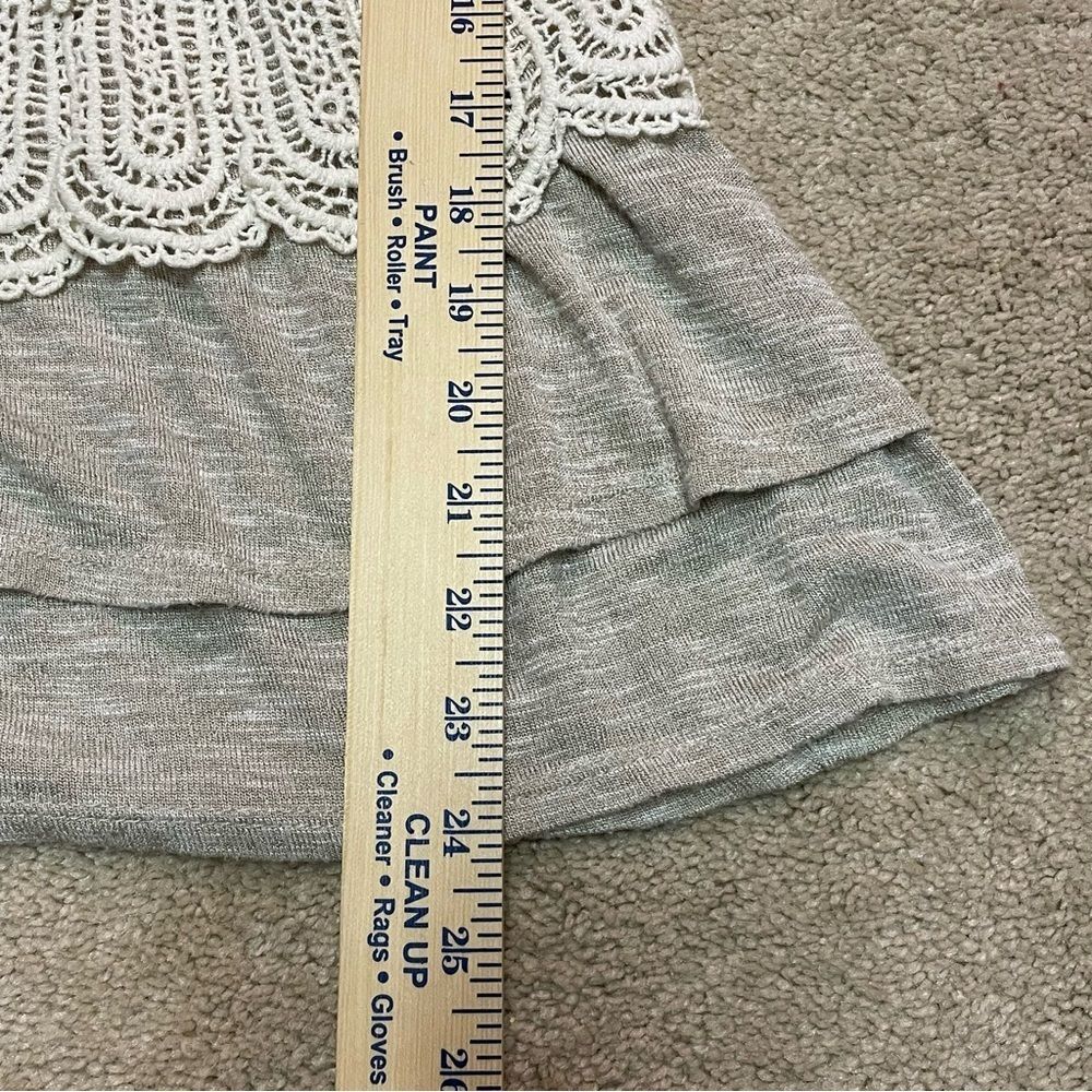 Moa Moa Ivory/Beige Crocheted Lace Top Lightweight Women’s Size Medium - Picture 11 of 11